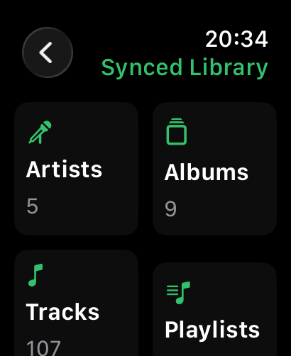Kanora Watch local player home screen